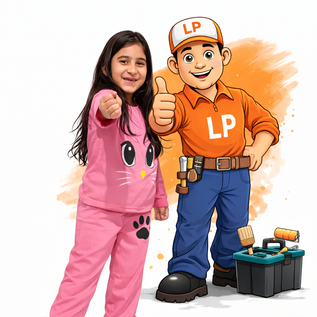 Appliance repair service ads feature a refrigerator, stove, microwave, and washing machine with 