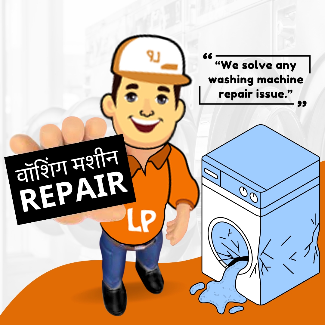 A technician in a blue shirt repairing an air conditioner with an 